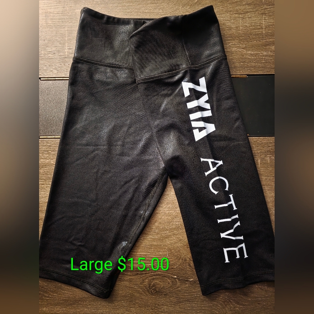 ZYA Active Women's Black Bike Shorts with White Logo